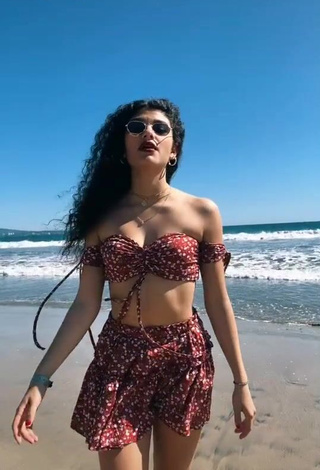 1. Cute Sofia Mata in Crop Top at the Beach