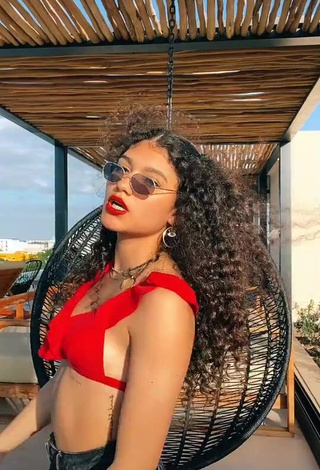 1. Hot Sofia Mata in Red Bikini Top