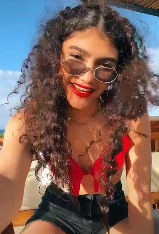 Hottie Sofia Mata in Red Bikini Top