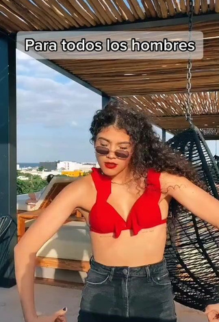 1. Sexy Sofia Mata in Red Bikini Top