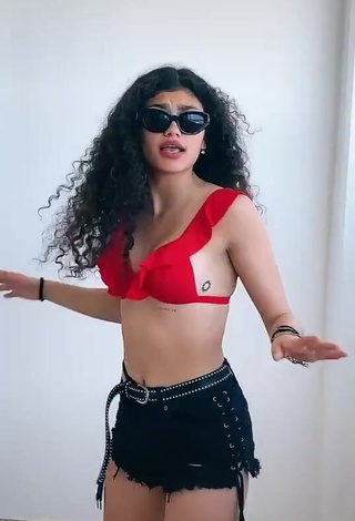 Amazing Sofia Mata in Hot Red Bikini Top