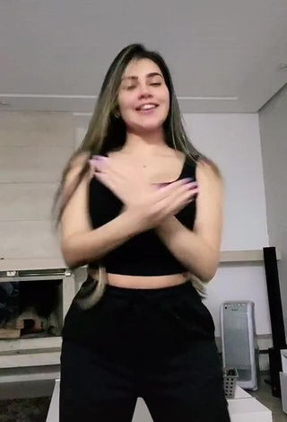 Hot Tainá Costa in Black Tank Top