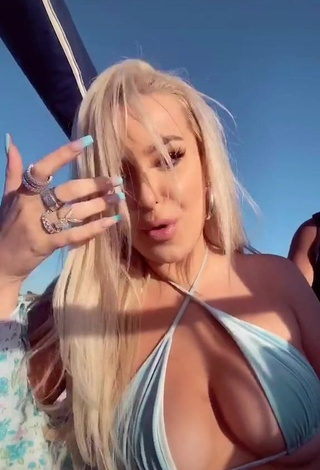 Beautiful Tana Mongeau Shows Cleavage in Sexy Bikini Top