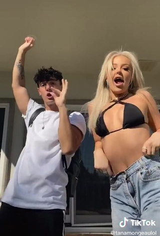 3. Hottie Tana Mongeau in Black Bikini Top