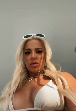 1. Desirable Tana Mongeau in White Bikini Top