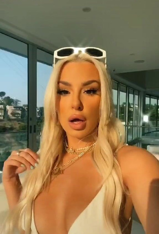 4. Desirable Tana Mongeau in White Bikini Top