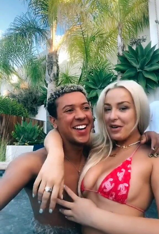 Hot Tana Mongeau in Bikini at the Swimming Pool