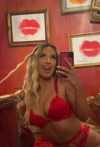 4. Hot Tana Mongeau in Red Lingerie