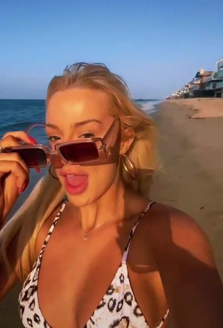 3. Sexy Tana Mongeau in Bikini Top at the Beach