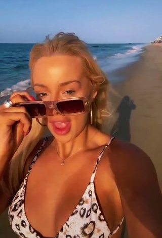 4. Sexy Tana Mongeau in Bikini Top at the Beach