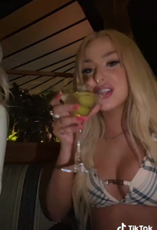 3. Hot Tana Mongeau Shows Cleavage in Bikini Top