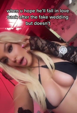 Sexy Tana Mongeau in Black Mini Bikini