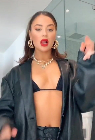 1. Beautiful Tessa Brooks in Sexy Black Bikini Top