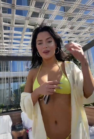 1. Desirable Tessa Brooks in Yellow Bikini