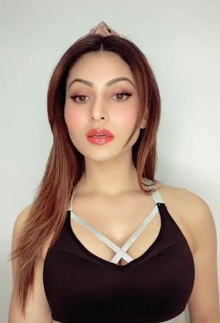 3. Sexy Urvashi Rautela in Black Crop Top