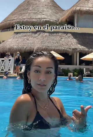 Beautiful Marina Riverss in Sexy Black Bikini Top at the Pool