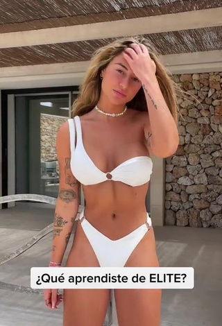 3. Abril Cols Shows Cleavage in Sweet White Bikini