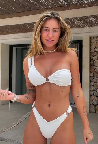 4. Abril Cols Looks Beautiful in White Bikini