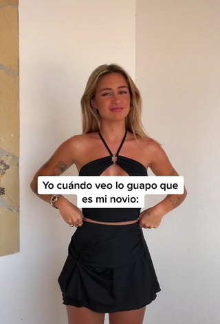 1. Beautiful Abril Cols in Sexy Black Crop Top