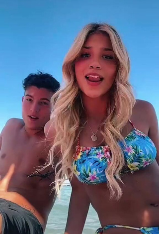 3. Sexy Alice de Bortoli in Floral Bikini in the Sea