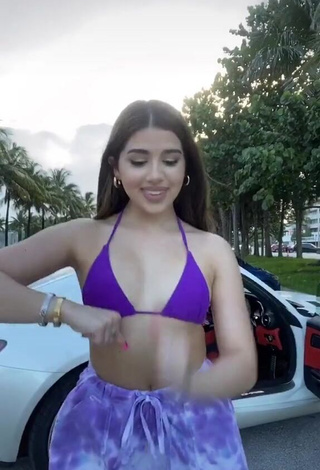 Hottie Amanda Díaz in Violet Bikini Top