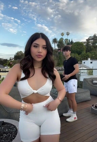 1. Desirable Amanda Díaz in White Overall