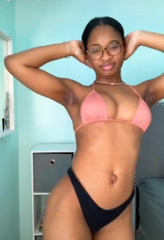 Cute Angel Ogbonna in Pink Bikini Top