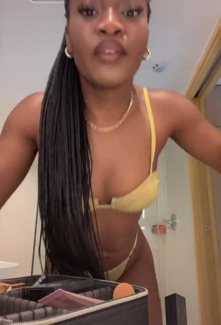 Amazing Angel Ogbonna in Hot Golden Bikini