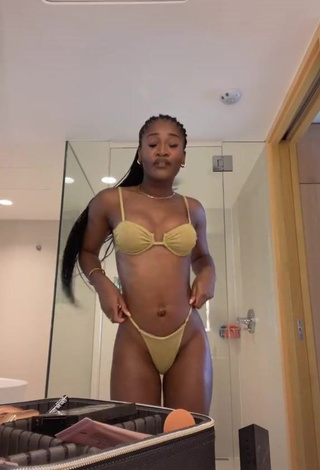 3. Amazing Angel Ogbonna in Hot Golden Bikini