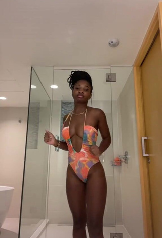 1. Hot Angel Ogbonna Shows Cleavage in Swimsuit