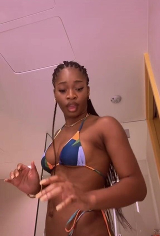 1. Hottie Angel Ogbonna Shows Cleavage in Bikini and Bouncing Boobs