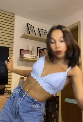 Sexy Awra Briguela in White Crop Top