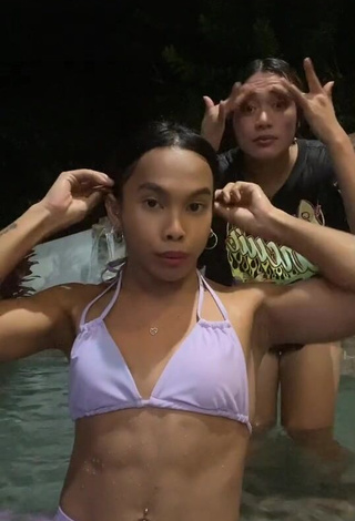 1. Sexy Awra Briguela in Purple Bikini Top