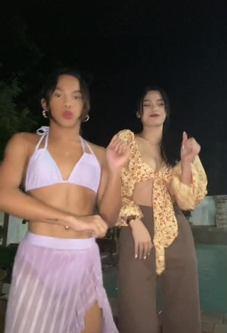 Hot Awra Briguela in Crop Top at the Swimming Pool