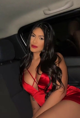 Hot Ayarla Souza in Red Dress