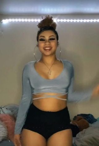 Hot BbygShai in Blue Crop Top