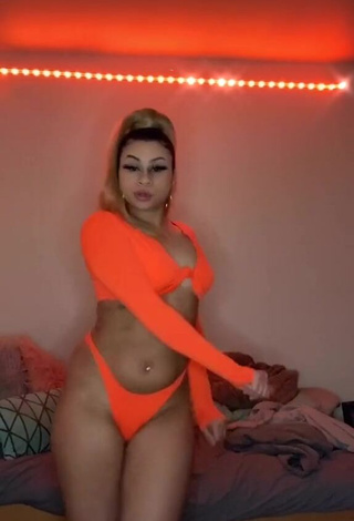 Hottie BbygShai in Electric Orange Bikini