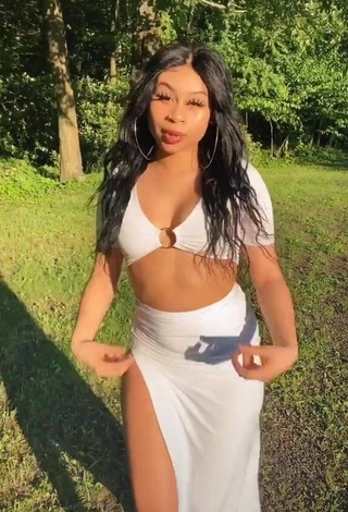 1. Beautiful BbygShai in Sexy White Crop Top