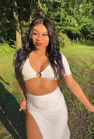 3. Beautiful BbygShai in Sexy White Crop Top