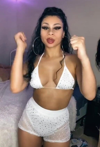 3. Desirable BbygShai in White Bikini Top