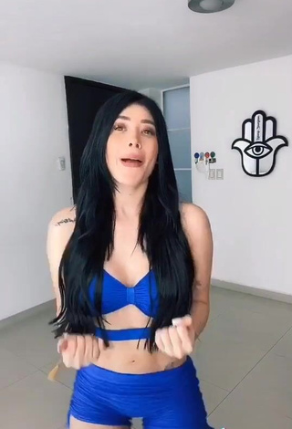 4. Sexy Brenda Zambrano in Blue Crop Top