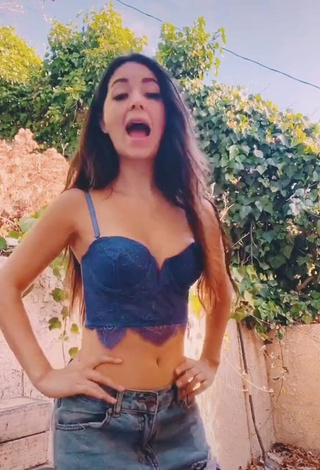 1. Beautiful Caelike in Sexy Blue Crop Top