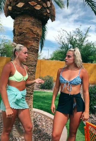 1. Cute Hanna & Haley Cavinder in Bikini Top