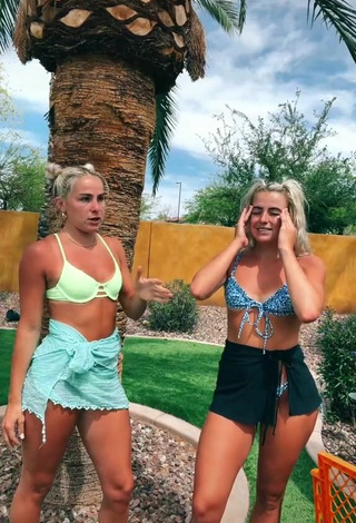 Cute Hanna & Haley Cavinder in Bikini Top