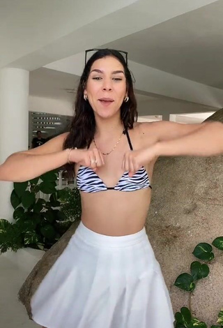 1. Beautiful Kimberly Loaiza in Sexy Zebra Bikini Top