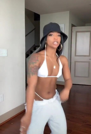 Sexy De'arra Taylor in White Bikini